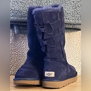 UGG Allegra Two Bow Tall Blue Boots